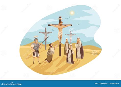 Crucifixion Of Christ Bible Concept Stock Vector Illustration Of