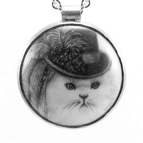 Not too surprising, since persians usually do well and are popular in the cat show ring. White Persian Cat in Stately Hat Cat Necklace by ...