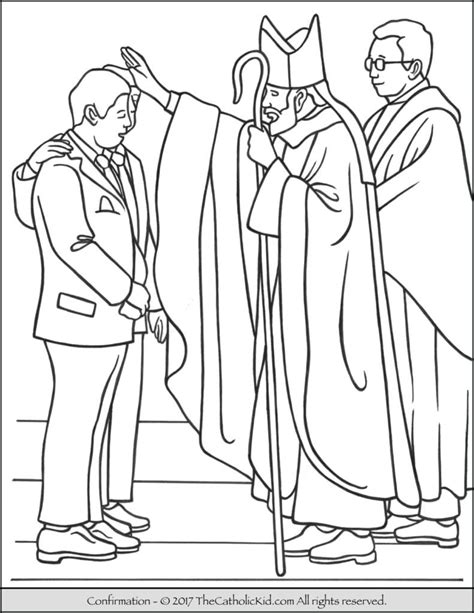Sacrament Of Confirmation Coloring Page