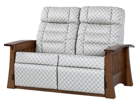 Craftsman Mission 88 Wallhugger Loveseat Recliner In Fabric With Deluxe