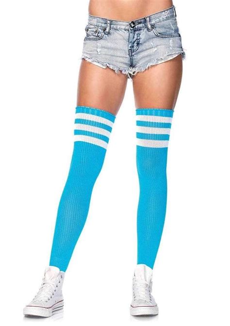 Gina Athletic Thigh High Stockings Thigh High Tube Socks Striped Thigh High Socks Thigh High