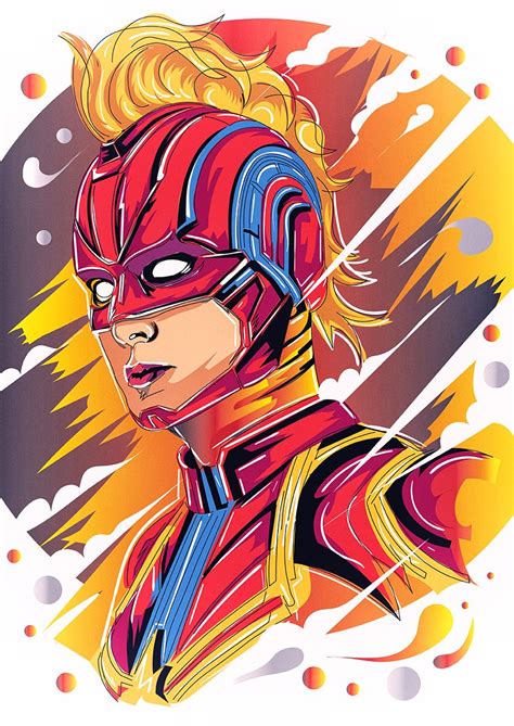 Captain Marvel Fan Art Roxycolor Posterspy Marvel Fan Art