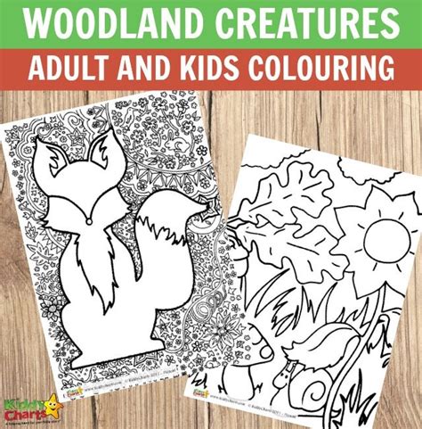 Free coloring pages printable to color kids drawing ideas. Woodland creatures adult and kids colouring