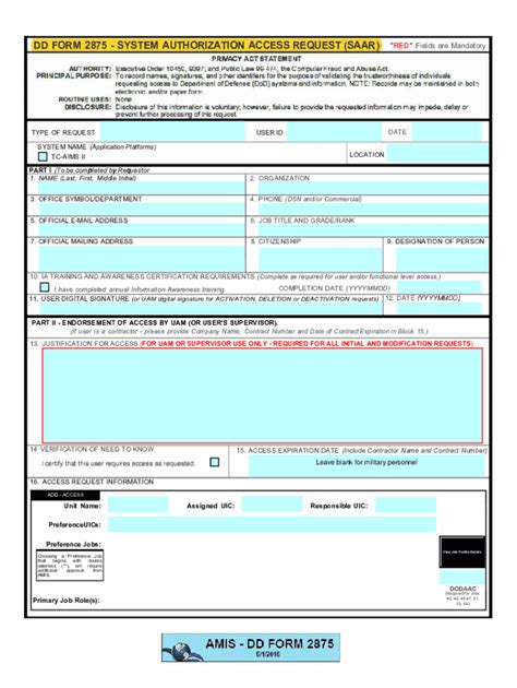 2018 Form Dd 2875 Fill Online Printable Fillable Blank Pdffiller