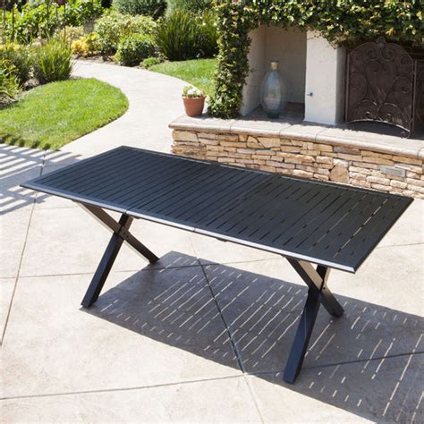 Eowyn Black Cast Aluminum Expandable Outdoor Dining Table Gdf Studio