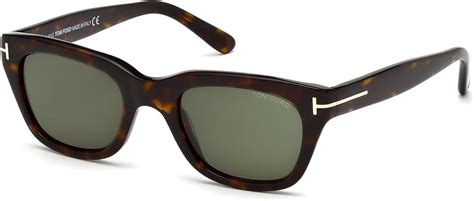 Tom Ford Snowdon Ft0237 Sunglasses 52n Dark Havana Green Lens 52mm At