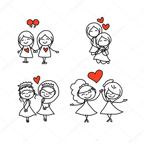 Hand Drawing Cartoon Happy Couple Wedding — Stock Vector © Atthameeni 48903739