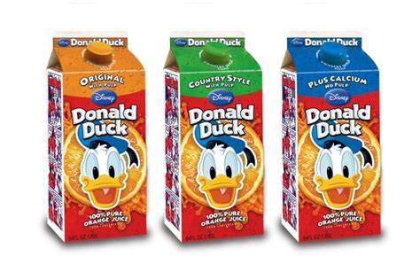 Disney Donald Duck Brand Orange Juice Juice Packaging Donald Duck Duck