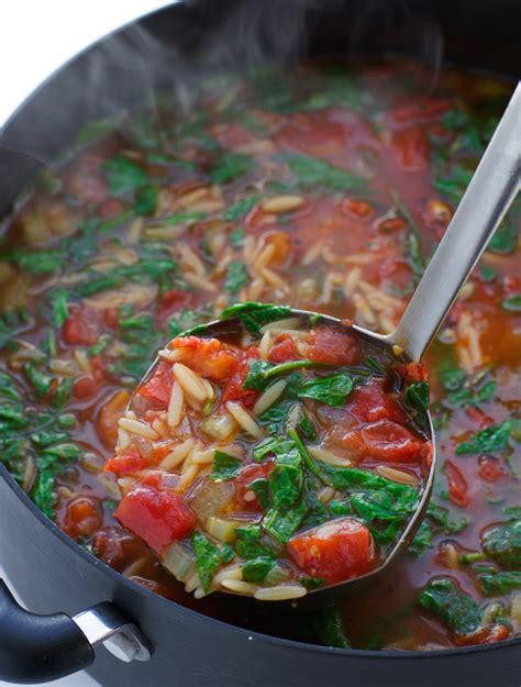 Italian Orzo Tomato Spinach Soup Recipe Little Spice Jar