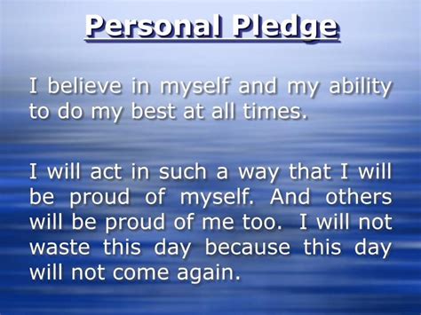 Ppt Personal Pledge Powerpoint Presentation Free Download Id6825870