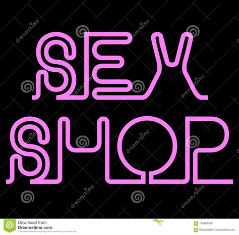 Pink Sex Shop Sign Stock Illustration Illustration Of Lamp 115483019