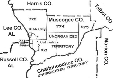 Muscogee County Georgia Map