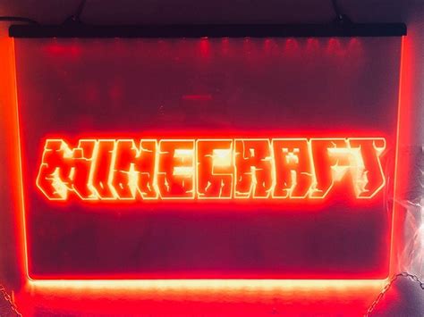 Minecraft Game Led Neon Sign Home Decor Room Craft Display Glowing Neon