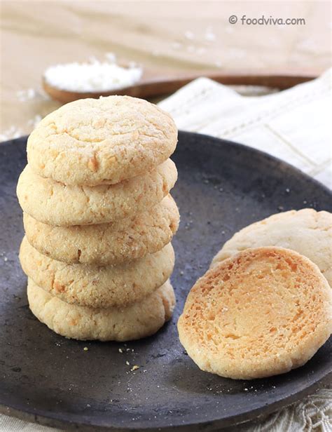Eggless Coconut Cookies Recipe Indian Style Coconut Biscuit