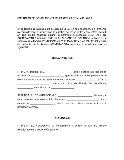 Contrato De Compra Venta De Inmueble Ejercicios De Derecho Civil