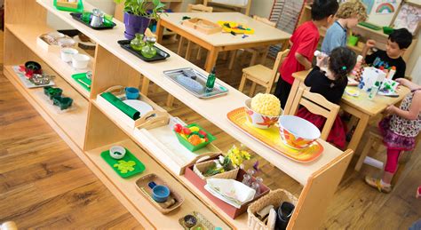 Montessori Practical Life Shelves In A Primary Classroom At Mission Montessori Montessori