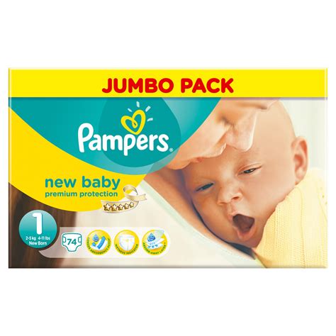 Pampers New Baby Size 1 Newborn Jumbo Pack 74 Nappies Baby