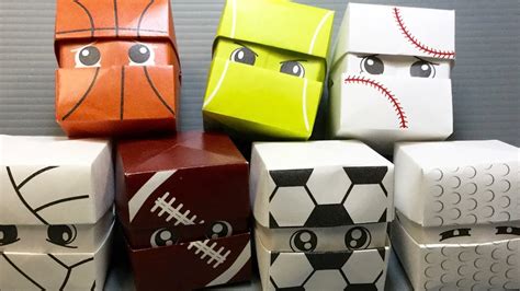 origami changing faces sports balls cube youtube