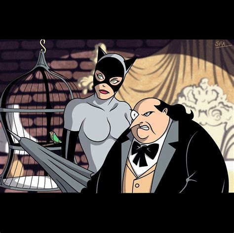 Catwoman And Penguin From Batman Returns Batman The Animated Series Style Anime Superhero