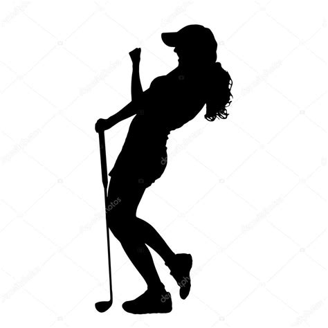 Girl Golfer Silhouette