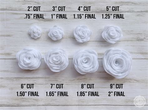 Your Guide To The Perfect Size Rolled Felt Flower Happily Ever After