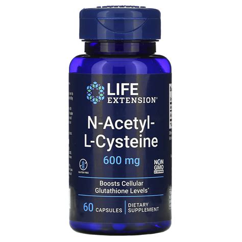 Life Extension N Acetyl L Cysteine 600 Mg 60 Capsules