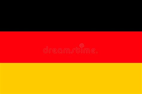 German Flag Displaying The National Colours Black Red Gold Stock