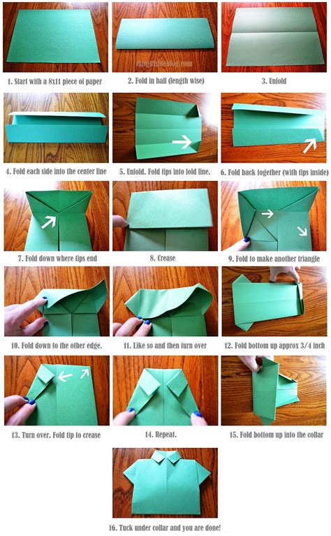 Diy Fathers Day Card Origami Shirt And Tie Tutorial