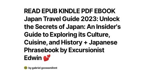 Read Epub Kindle Pdf Ebook Japan Travel Guide 2023 Unlock The Secrets