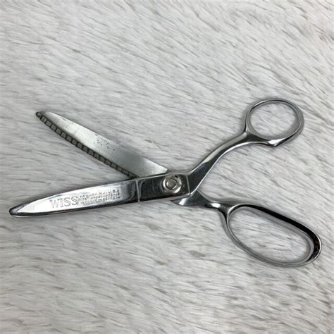 Vintage Wiss Pinking Shears Metal Sewing Scissors 9” Ebay