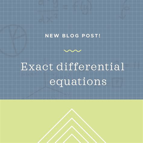 How To Find The Solution To An Exact Differential Equation — Krista