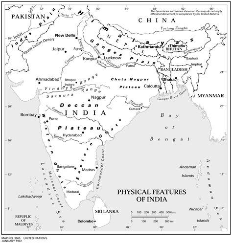 Map Of India Physical Features Map Of India With Phys