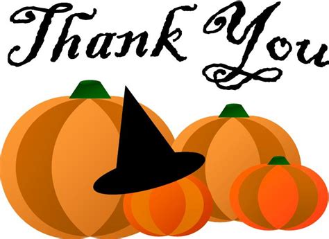 Orange label with english calligraphy thank you. halloween thank you clipart - Clipground