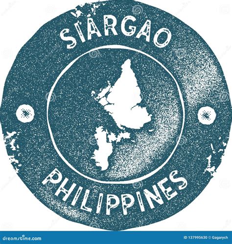 Siargao Map Vintage Stamp Stock Vector Illustration Of Creative