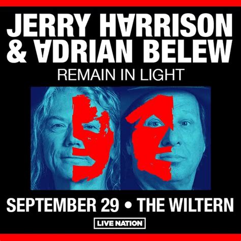 Talking Heads’ Jerry Harrison Adrian Belew Reunite For ‘remain In Light At The Wiltern