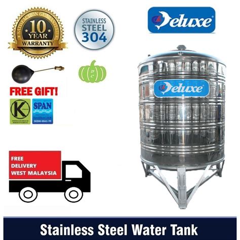 Deluxe 304 Stainless Steel Water Tank With Stand Round Bottom2300