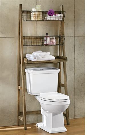 Ladder Space Saver With Baskets Space Savers Space Saving Bathroom