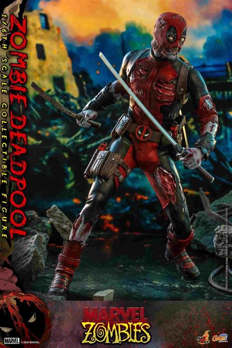 Hot Toys Marvel Zombies 16th Scale Zombie Deadpool Collectible