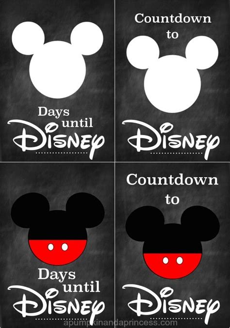 Disney Countdown Printable In 2023 Disney Countdown Disneyland