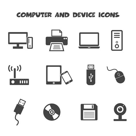 Computer And Device Icons 630093 Vector Art At Vecteezy
