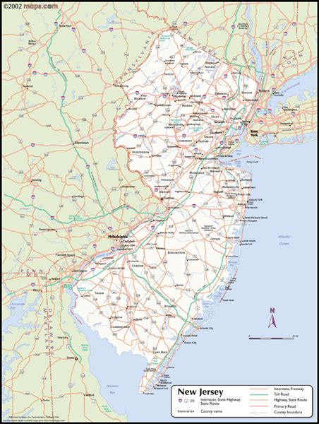 South Jersey Counties Map