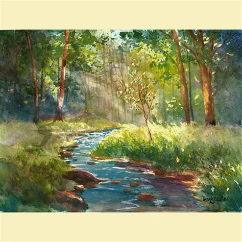 Watercolor Landscape Paintings Watercolor Trees Easy Watercolor