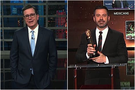 Stephen Colbert Is Underwhelmed With Trumps Fake News Awards But Jimmy Kimmel Claps Back
