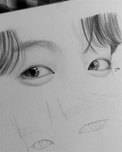 Jungkook Eyes Portraiture Drawing Kpop Drawings Art Drawings Simple