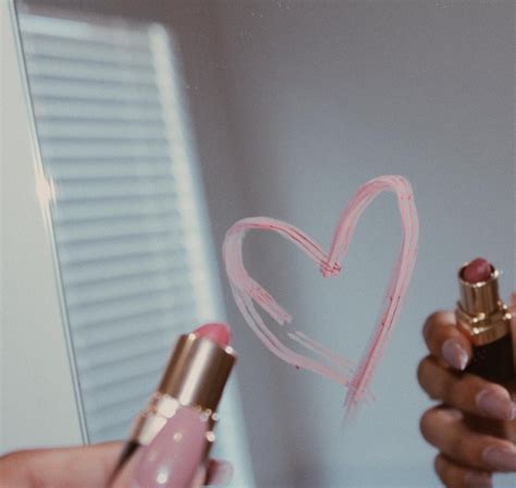 Lipstick Heart On Mirror Google Search Pink Aesthetic Aesthetic