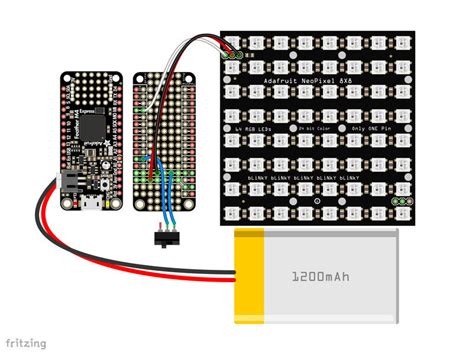 Circuit Diagram Square Neopixel Display With Black Led Acrylic