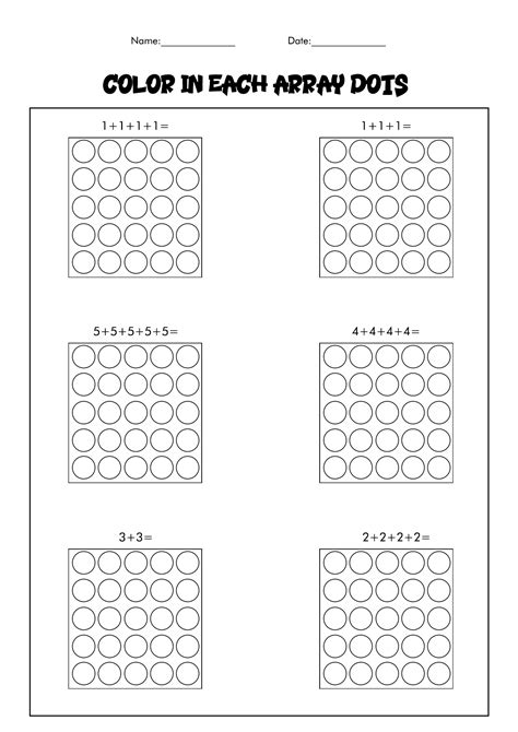 Multiplication With Arrays Worksheets For 2nd Grade William Hoppers