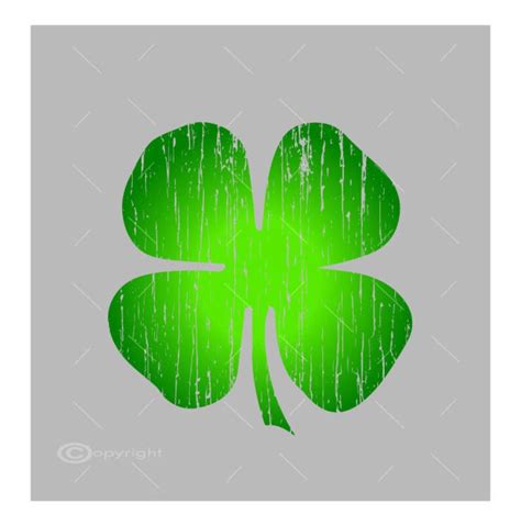 Distressed Clover Digital File Ai Eps Png Dxf Svg A2 Etsy