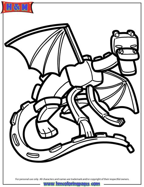Ender Dragon Coloring Page Hm Coloring Pages Minecraft Coloring
