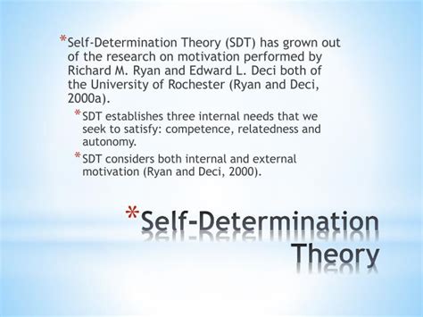 Ppt Self Determination Theory Powerpoint Presentation Free Download